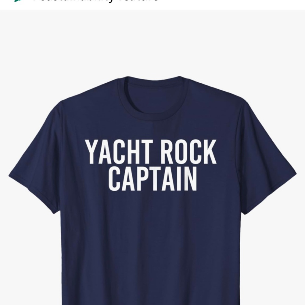Navy Yacht Rock Captain T-Shirt XXL NWT